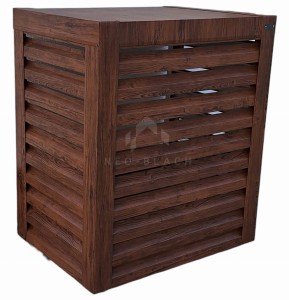 Osłona pompy ciepła 80x40x120 cm ciemny orzech NB273