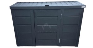 Zabudowa koszy na śmieci wiata śmietnikowa obudowa kubłów 177x65x110 cm 3x120L antracyt NB215